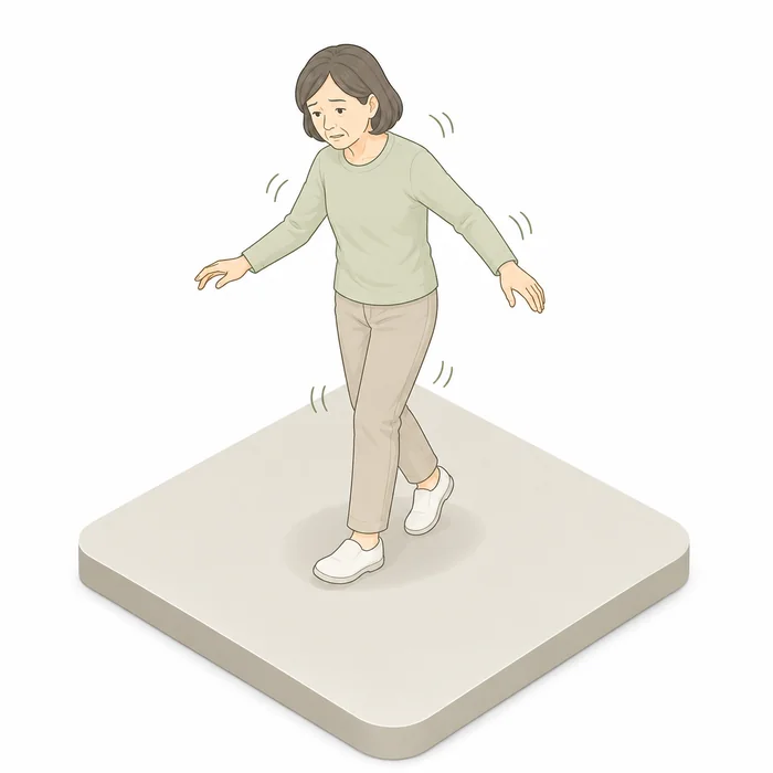 歩行時にふらつきやすい