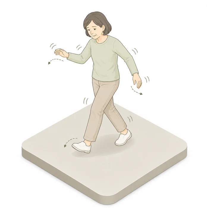 手足のリズムがばらつきやすい