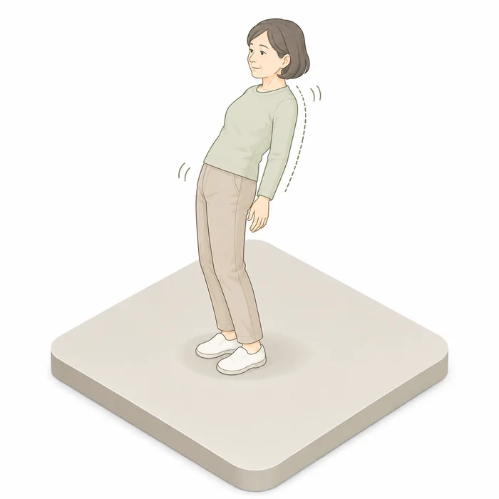 姿勢が後方に反りやすい